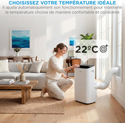 Climatiseur Mobile 3 en 1 avec App de Contrôle & Télécommande