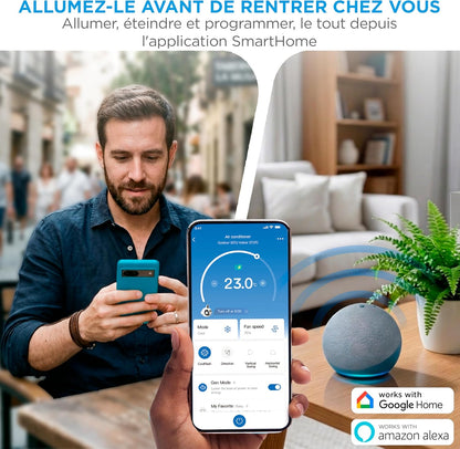 Climatiseur Mobile 3 en 1 avec App de Contrôle & Télécommande