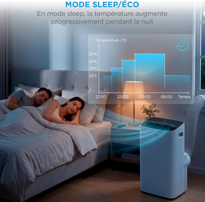 Climatiseur Mobile 3 en 1 avec App de Contrôle & Télécommande