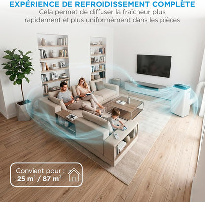 Climatiseur Mobile 3 en 1 avec App de Contrôle & Télécommande